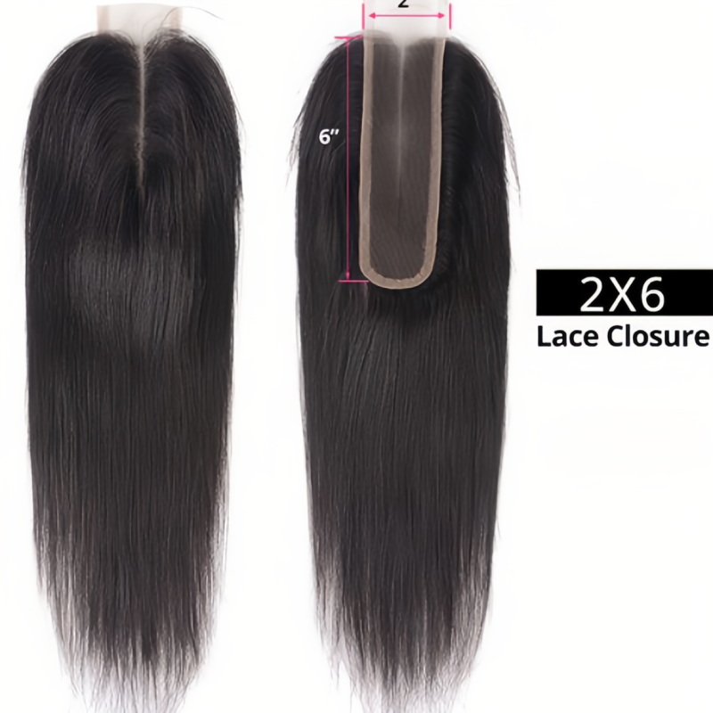 Virgin Human Hair Double Drawn 2x6 Transparent Lace  Closure - 图片 7